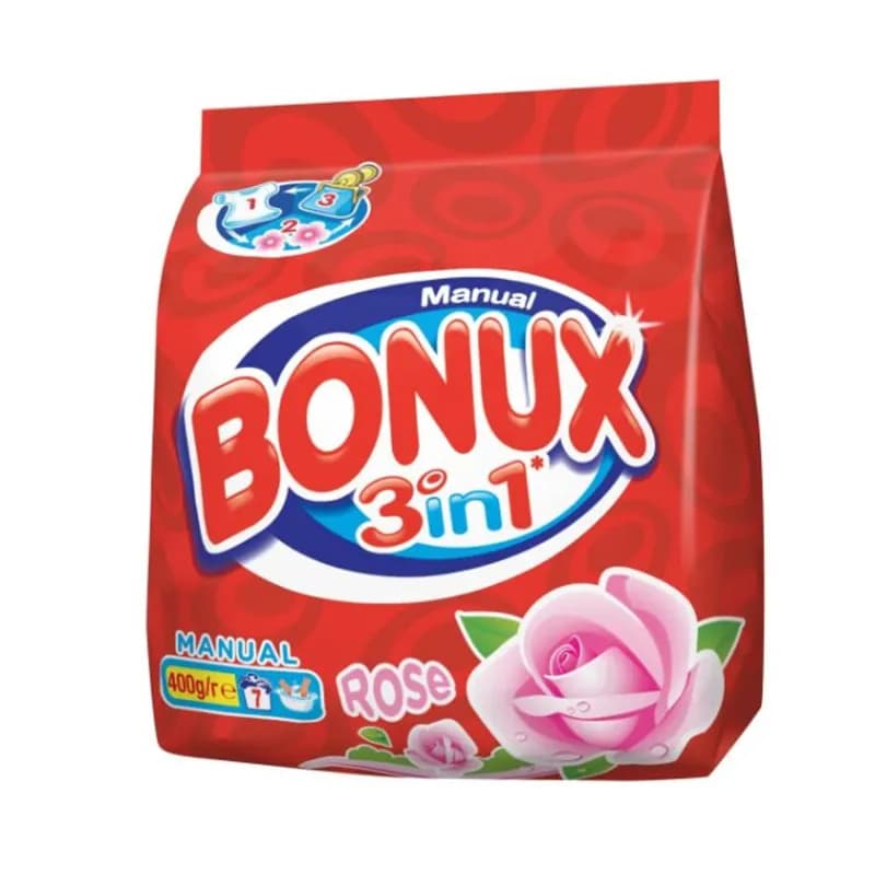 Bonux detergent manual 3-in-1 400g Rose