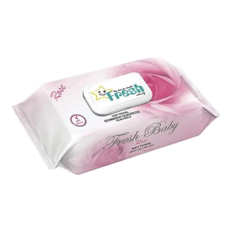 Fresh Baby servetele umede cu capac 100 buc Trandafir