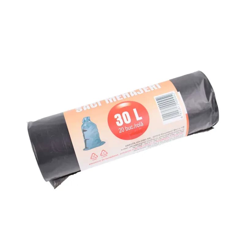 Praktikpack saci menajeri 30L 20buc/rola Negru