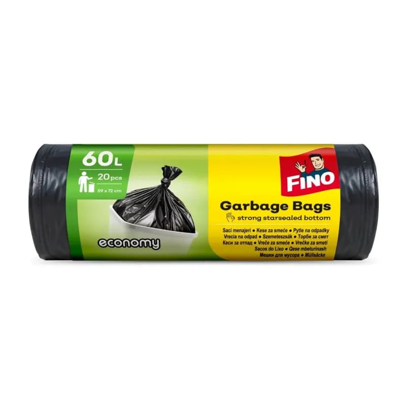 Fino saci menajeri Economy 60L 20buc/rola