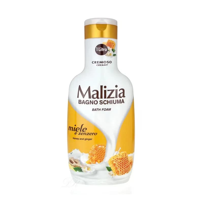 Malizia spumant de baie 1000ml Miere si Ghimbir