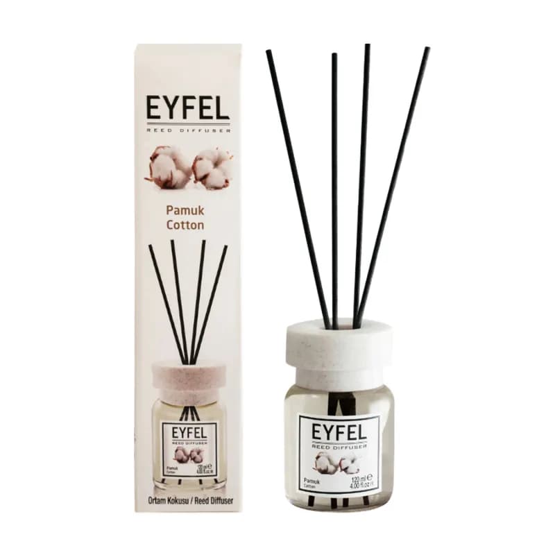 Eyfel odorizant de camera cu bete 120ml, Cotton (Bumbac)